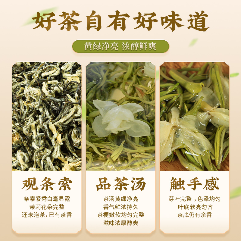 买1发2盒林湖飘雪大师2023新茶飘雪茉莉花茶品质茶叶特级浓香型-图2