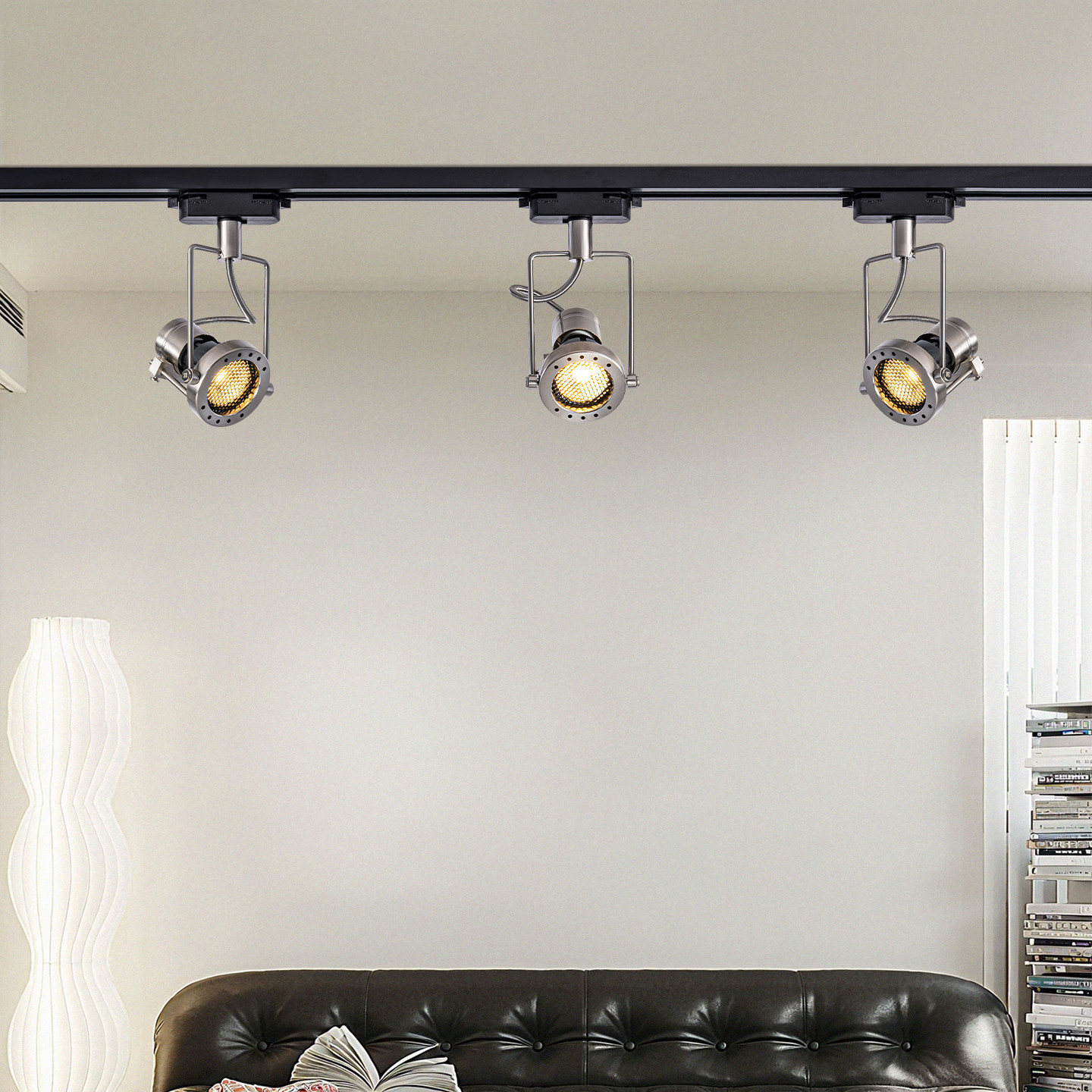 中古包豪斯轨道射灯客厅明装无主灯可调角度防眩复古全光谱射灯,淘宝优惠券,粉丝福利购,淘宝优惠卷