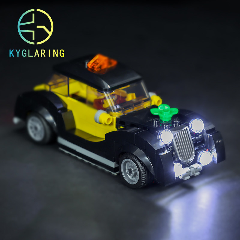 KY可匀适用于乐高40532老式出租车TaxiLED积木玩具灯饰灯光灯