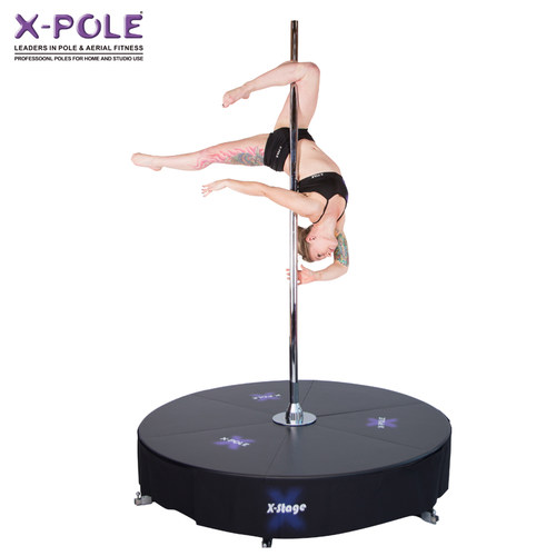 X-Pole品牌钢管舞钢管舞蹈健身外出商演静止旋转钢管舞高台包邮 - 图3