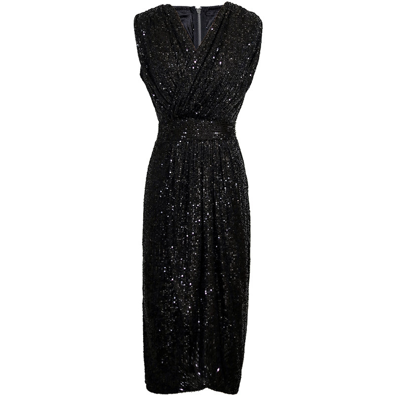 品诺狐黑色闪闪blingbling连衣裙 品诺狐新德瑞娜连衣裙