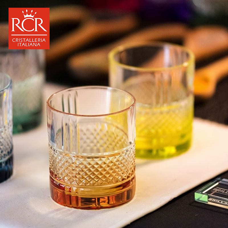 意大利RCR糖果威士忌酒杯高身水杯套装家用轻奢创意彩色雕刻杯子,淘宝优惠券,粉丝福利购,淘宝优惠卷