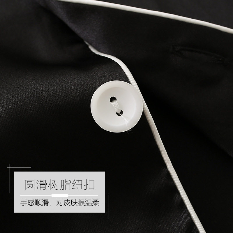 情侣春秋款冰丝长袖丝绸男士睡衣 俏丽雅睡衣/家居服套装