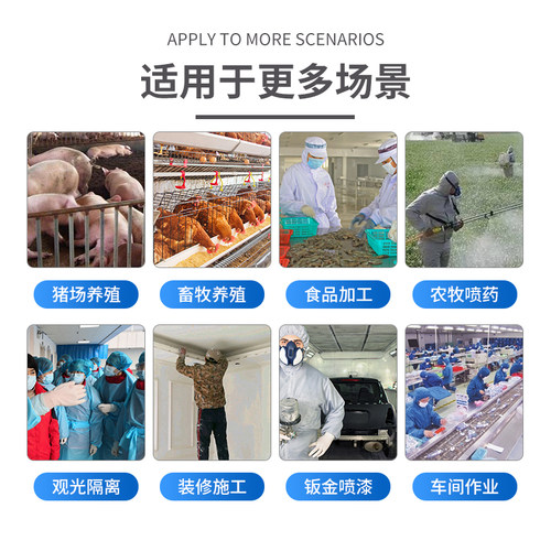 连体防尘服带帽透气养殖工作防臭防护服一次性喷漆全身衣工业粉尘 - 图2