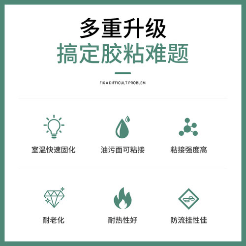 上海康达新材万达ab胶wd1001金属胶粘铁陶瓷石材木材塑料快干耐高温强力胶水 高性能结构胶80g - 图1