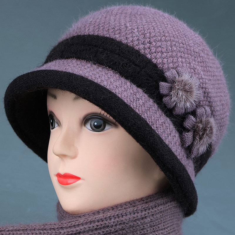 冬天妈妈帽子女加绒厚保暖帽新款毛线帽老年人奶奶老太太防寒盆帽,淘宝优惠券,粉丝福利购,淘宝优惠卷