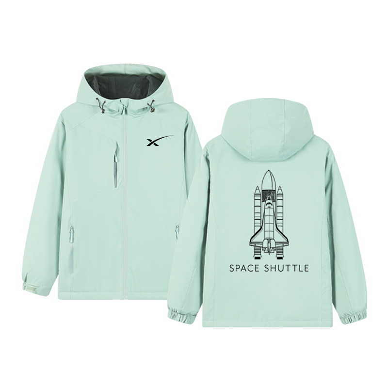 spacex衣服太空探索技术星舰发射ins猎鹰九号冲锋衣加绒外套男女 - 图3