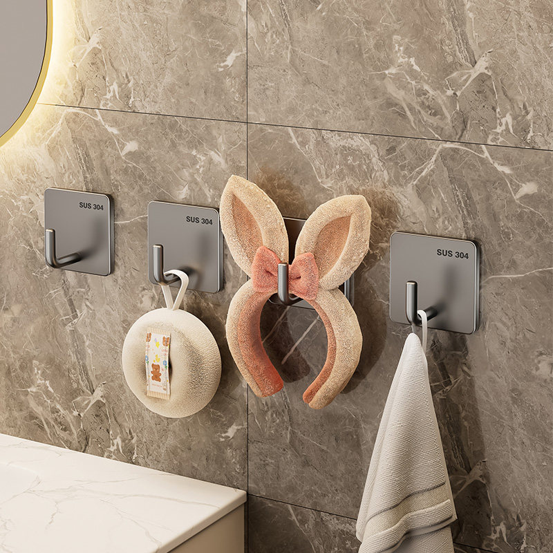 不锈钢挂钩免打孔强力粘胶承重厨房壁挂收纳浴室卫生间挂衣钩粘钩,淘宝优惠券,粉丝福利购,淘宝优惠卷