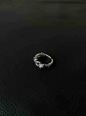 小心袖口 Vintage中古树枝荆棘皇冠戒指Lamar复古小众戒指配饰