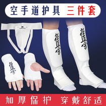 Extremely true will karate guard with full set of 3 pieces of gloves with leg guard and protective foot gloves karate karate training equipment