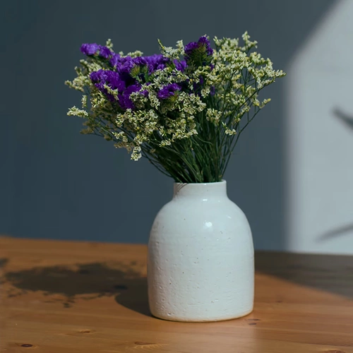 Керамический современный декор в форме цветка для гостиной, маленькая вазочка, простой и элегантный дизайн