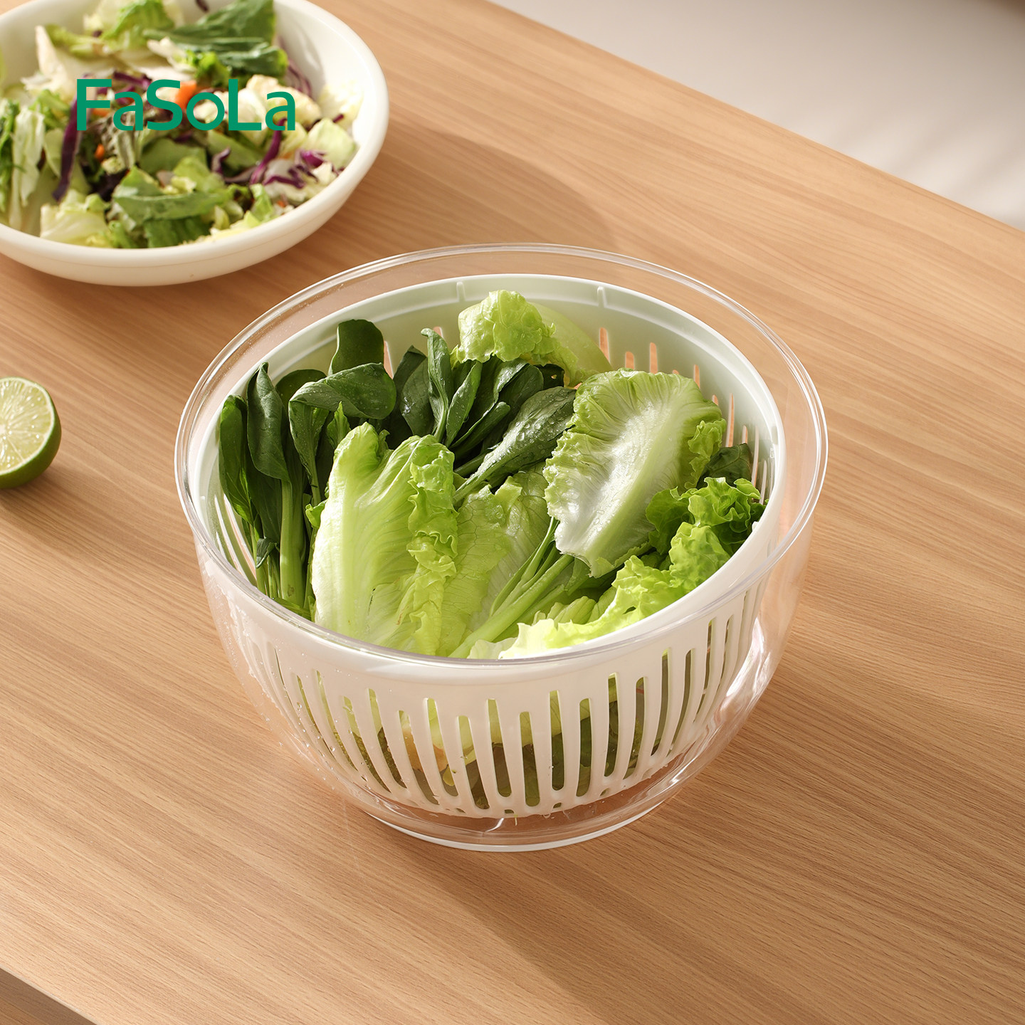 FaSoLa蔬菜脱水器手动果蔬甩干机厨房洗菜盆沥水篮水果沙拉甩水器,淘宝优惠券,粉丝福利购,淘宝优惠卷