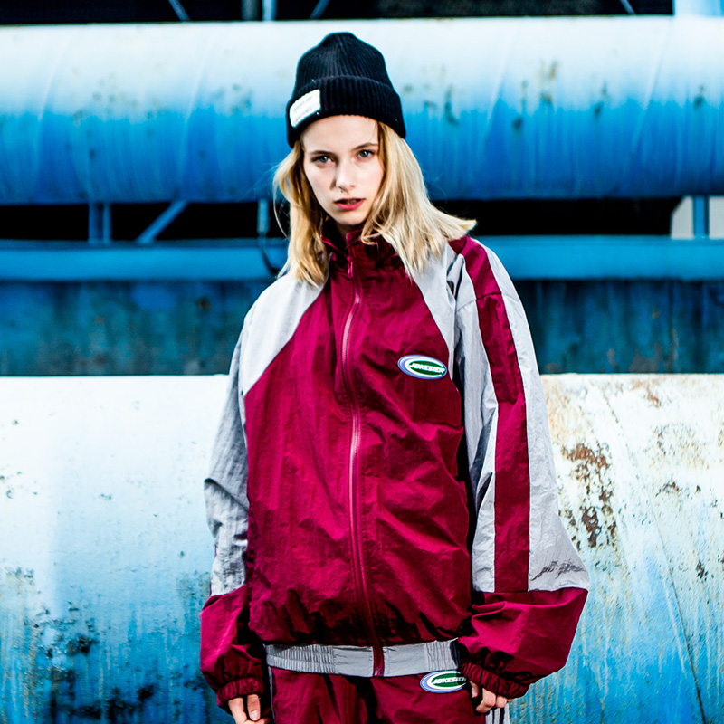 JOKESTER2019秋冬新品波子同款拼接拼色国潮宽松运动嘻哈街舞风衣 - 图2