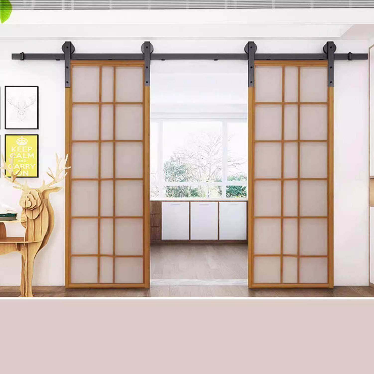 谷仓门日式拉门吊轮格子门实木隔断原木门窗幽灵门定制中式移门,淘宝优惠券,粉丝福利购,淘宝优惠卷