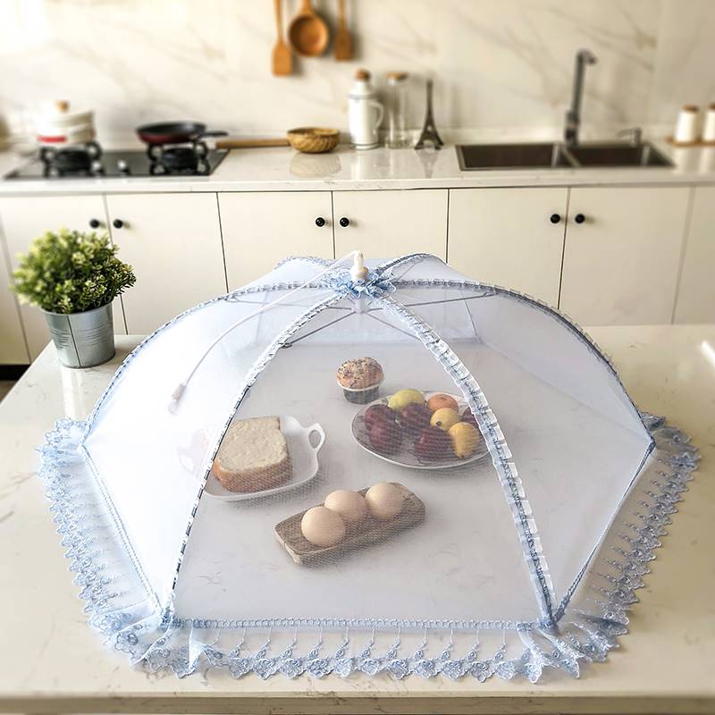 长方形大号饭菜罩可折叠餐桌罩盖菜罩食物罩家用饭桌罩防苍蝇桌盖 - 图0