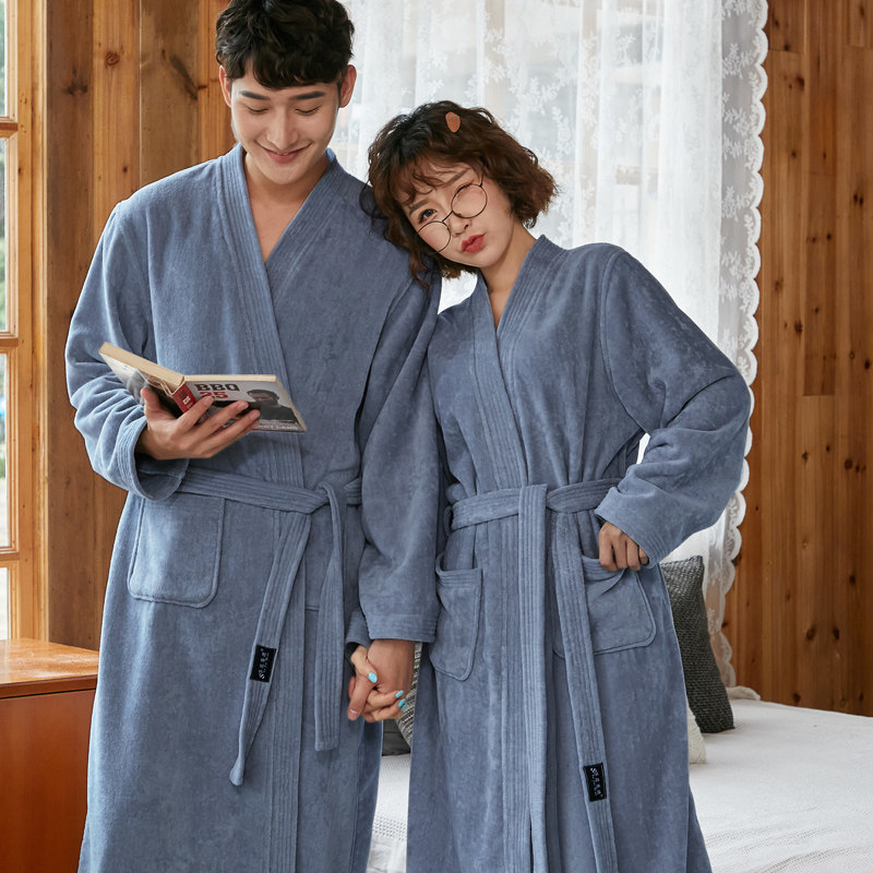 春夏季酒店日式浴袍全棉睡袍女男 莎菲蒂尔睡袍/浴袍