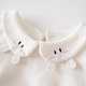 Little girl baby spring clothing long -sleeved T -shirt in spring and autumn, white top, doll collar baby bottom shirt 0 one 3 years old 1