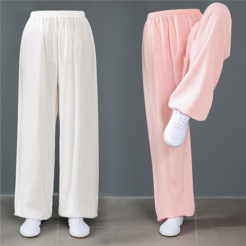 棉麻太极裤男太极服女春夏季太极拳服装晨练裤练功裤武术裤灯笼裤,淘宝优惠券,粉丝福利购,淘宝优惠卷
