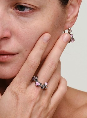 气质马卡龙小众设计耳钉辣妹