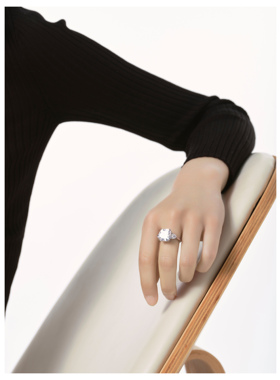 NothingButMini方形锆石开口戒指