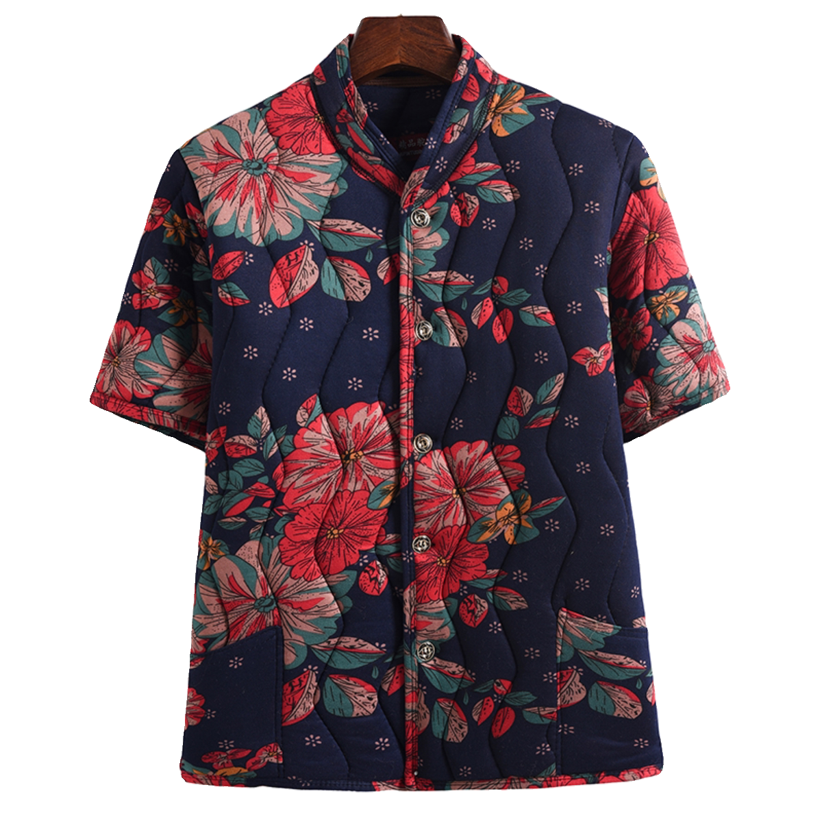 妈妈半袖棉马甲女秋冬季外穿棉坎肩加棉厚款老奶奶中袖棉马夹外套