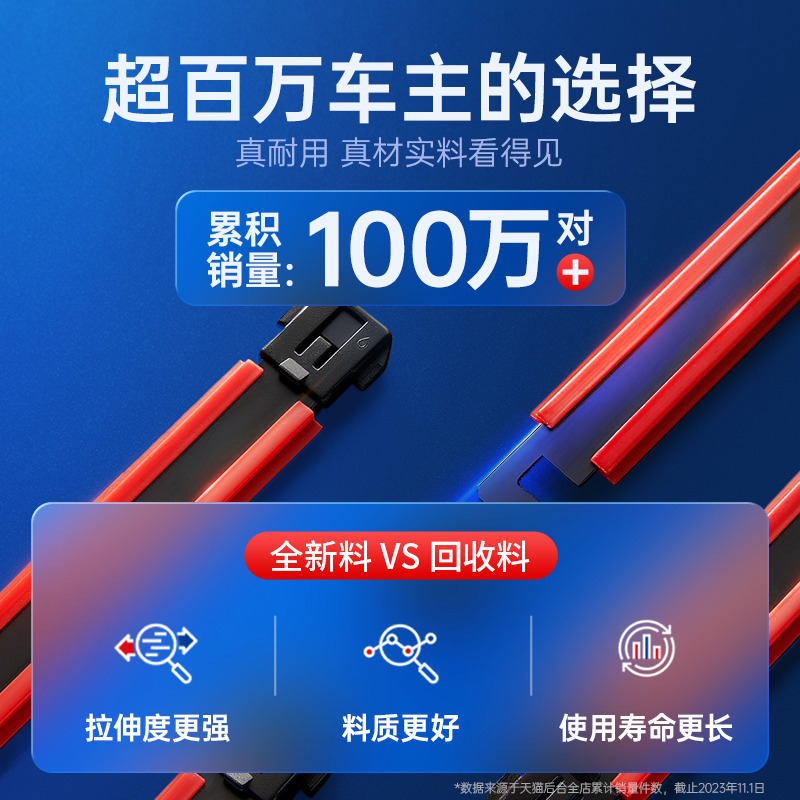 逸卡适用五菱宏光s/s1/s3雨刮器MINI荣光V/S之光无骨原装专用雨刷 - 图1