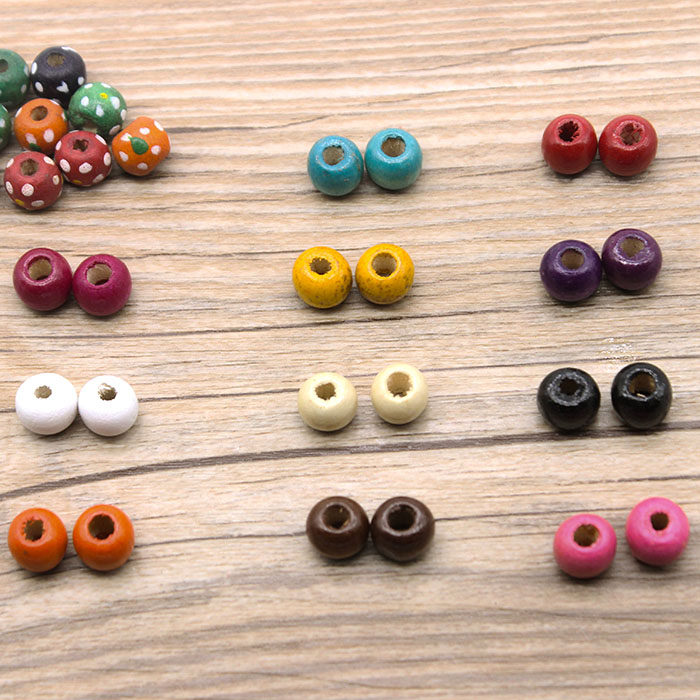 彩色木珠圆珠捕梦网材料搭配装饰手工DIY饰品配件串珠散珠材料1cm,淘宝优惠券,粉丝福利购,淘宝优惠卷