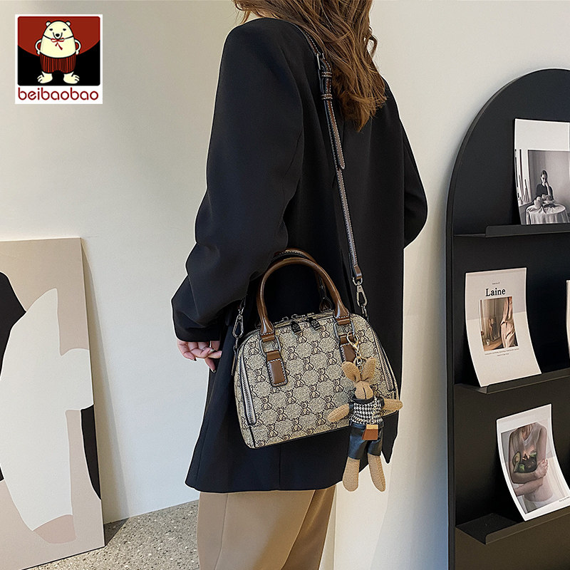 女波士顿2022新款复古韩版手提包 诚沐箱包女士包袋