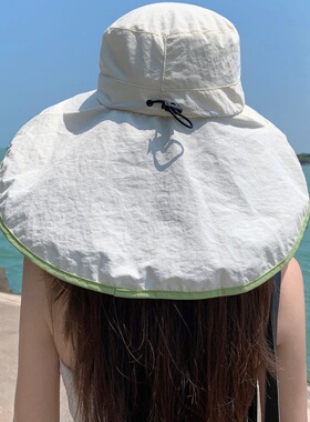 夏季女防晒遮脸大檐速干遮阳帽
