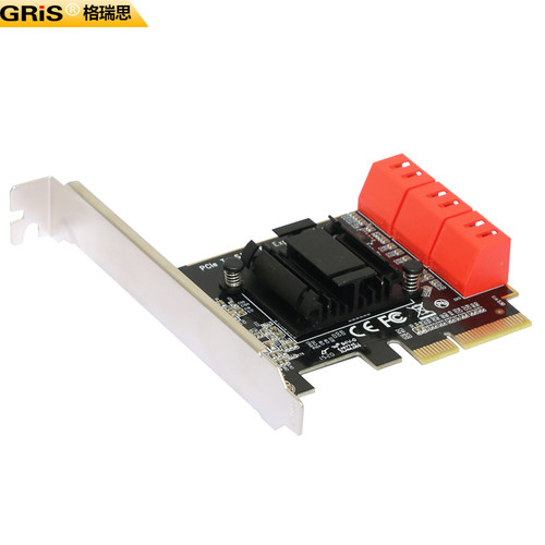 PCI-E转SATA3.0扩展卡6口高速SATA III电脑SSD固态硬盘转接台式机服务器6G磁盘raid阵列卡Serial ATA原生AHCI - 图1