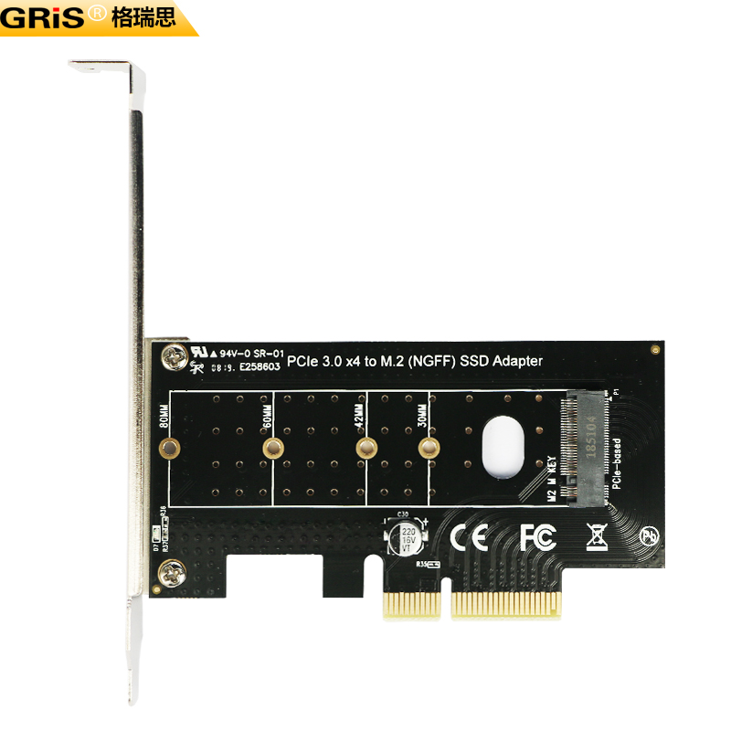 GRIS 台式电脑PCI-E转M.2 M Key NGFF SATA 硬盘转接卡不支持NVME - 图2