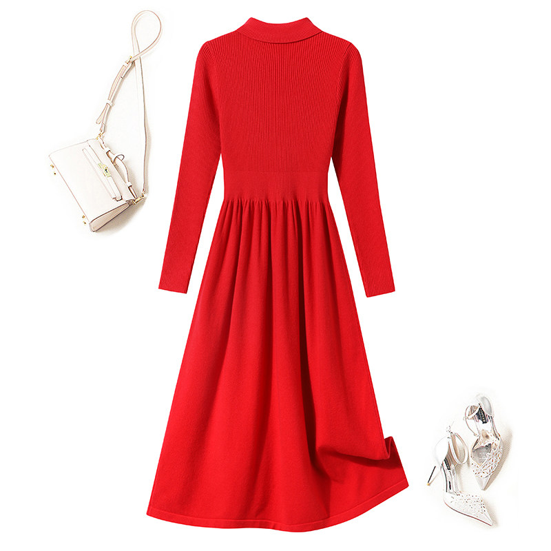 秋冬2020年新款修身毛衣裙连衣裙 依雪坊连衣裙