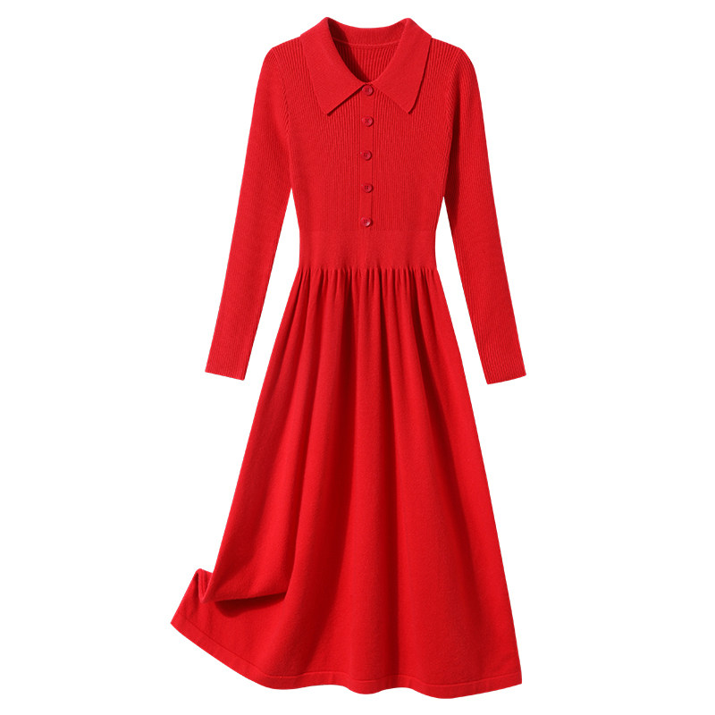 秋冬2020年新款修身毛衣裙连衣裙 依雪坊连衣裙