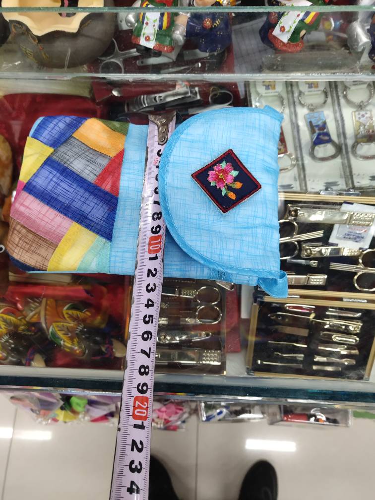韩式竹节纱彩条斜挎包装手机等小物件小孩小背包长白山旅游送妈妈