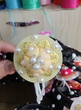 延吉朝鲜族少儿发箍发饰朝鲜族发卡女士韩服头饰女童舞台演出配饰