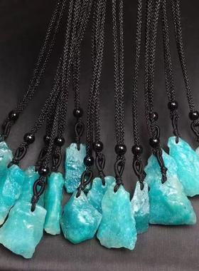 好记水晶天河石原石吊坠项链毛衣链配饰小众清冷高级随机发送朋友