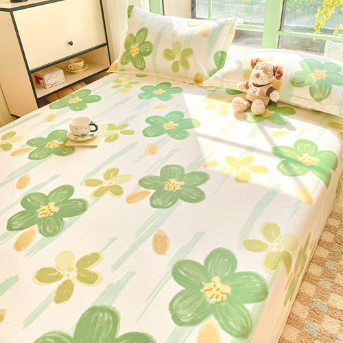 纯棉床单单件宿舍单人学生住校专用1.2米100全棉被单双人四季通用 - 图1