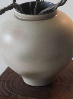 宋代美学小摆件高级仿真花新中式花瓶入户门口玄关装饰品陶瓷花盆