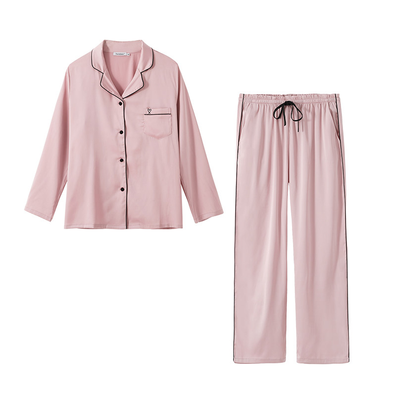 冰丝春秋款情侣丝绸长袖男士睡衣 nornimor睡衣/家居服套装