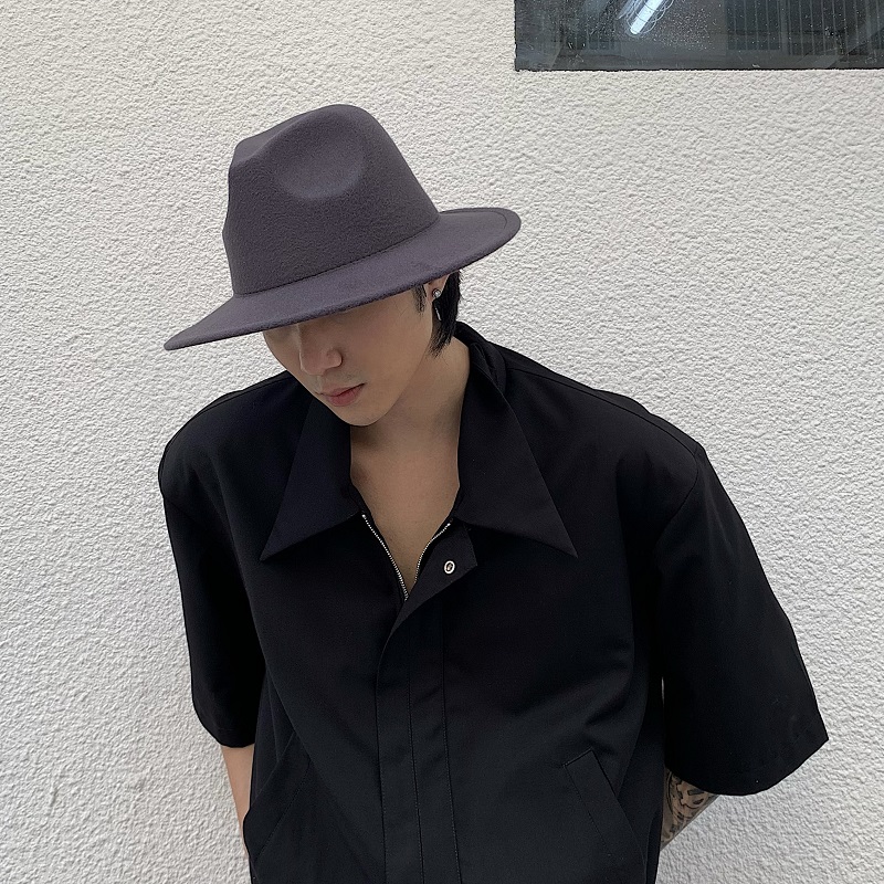 网红礼帽男大头围法式爵士帽英伦复古绅士帽洋气大檐帽休闲毛呢帽,淘宝优惠券,粉丝福利购,淘宝优惠卷