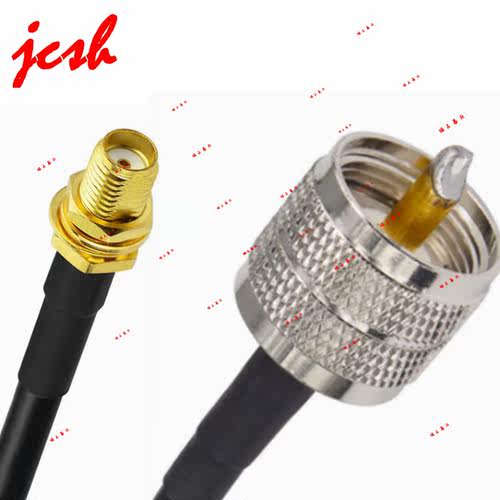 UHF-J PL259 M公转SMA-KY母外螺内孔全铜RG58 50-3射频RF连接线 - 图3
