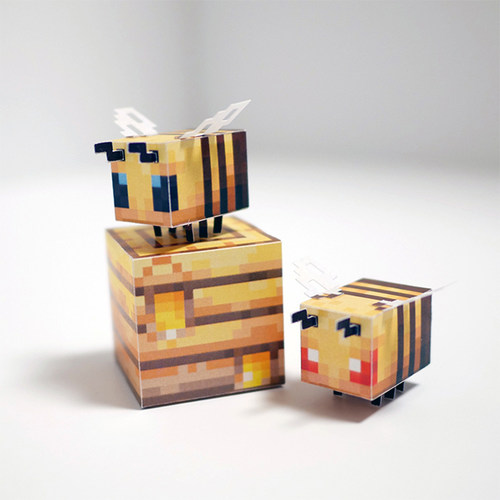 我的世界纸模型小鸡蜜蜂僵尸恶魂宝宝史莱姆轻灵蜘蛛末影螨3d立体 - 图2
