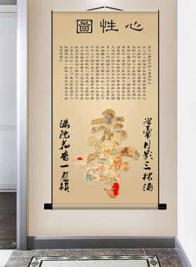 丝绸卷轴挂画图案大清晰度好