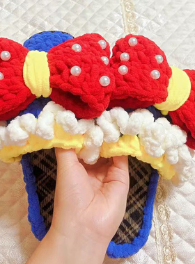 玉桂狗拖鞋材料包毛线diy编织