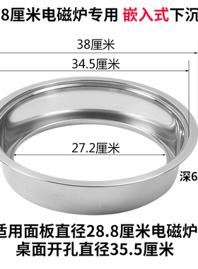 火锅电磁炉电陶炉平面装饰圈凹陷