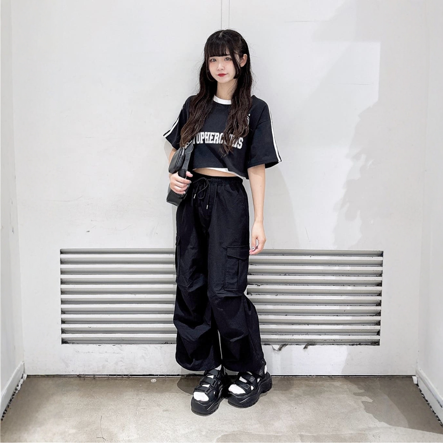 闭眼入~率性工装风 脚口抽绳 时髦抽绳多口袋松紧腰工装休闲裤 - 图3