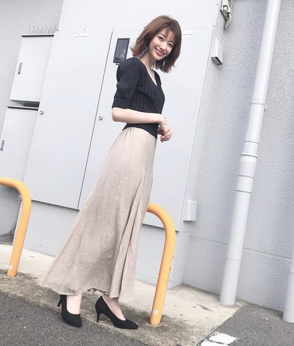 田中亜希子-明星人气款 23ss 浪漫大摆 松紧腰立裁轻盈鱼尾半身裙 - 图2