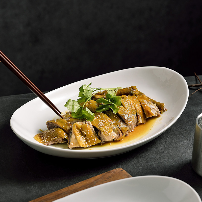 鱼盘家用蒸鱼盘子高颜值大号超大精致日式陶瓷餐具餐盘高级感菜盘,淘宝优惠券,粉丝福利购,淘宝优惠卷