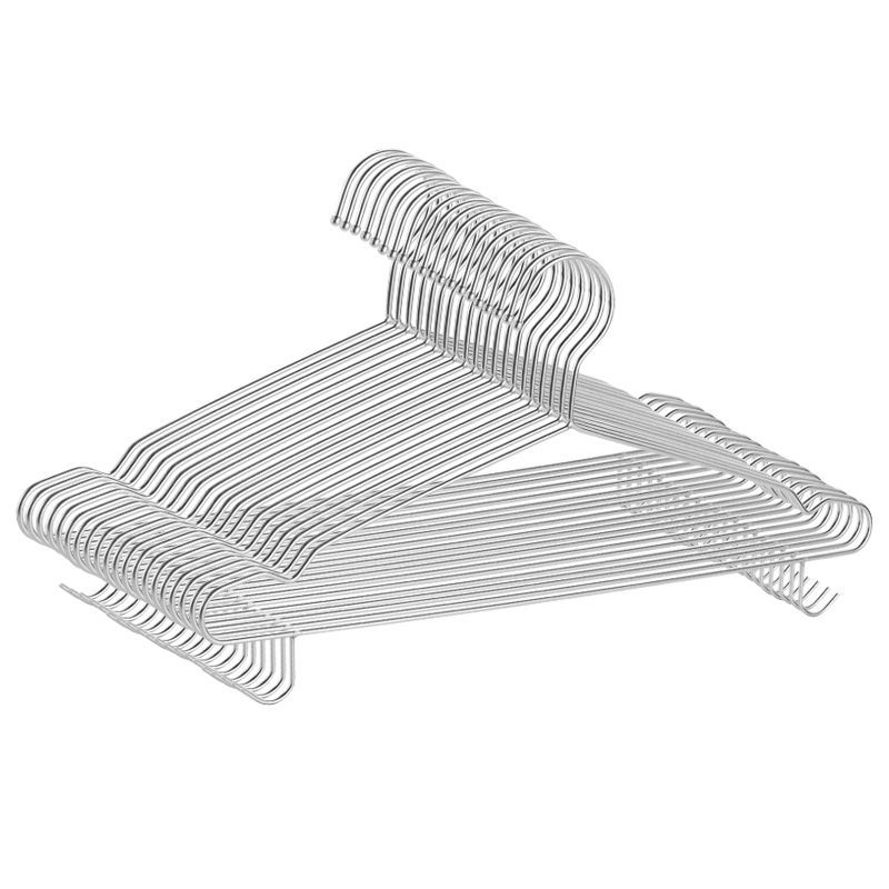 304带钢印 实心不锈钢带钩衣架撑子加粗家用成人衣架晾衣服晾衣架 - 图3