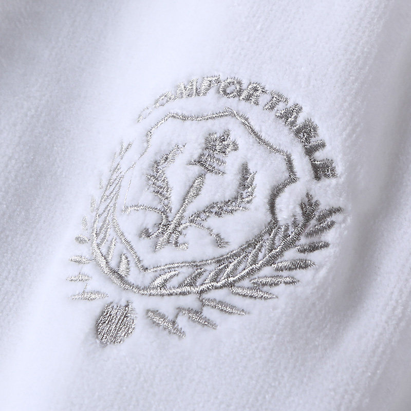 秋冬情侣加长款纯棉男士割绒冬浴袍 美凤凰睡袍/浴袍